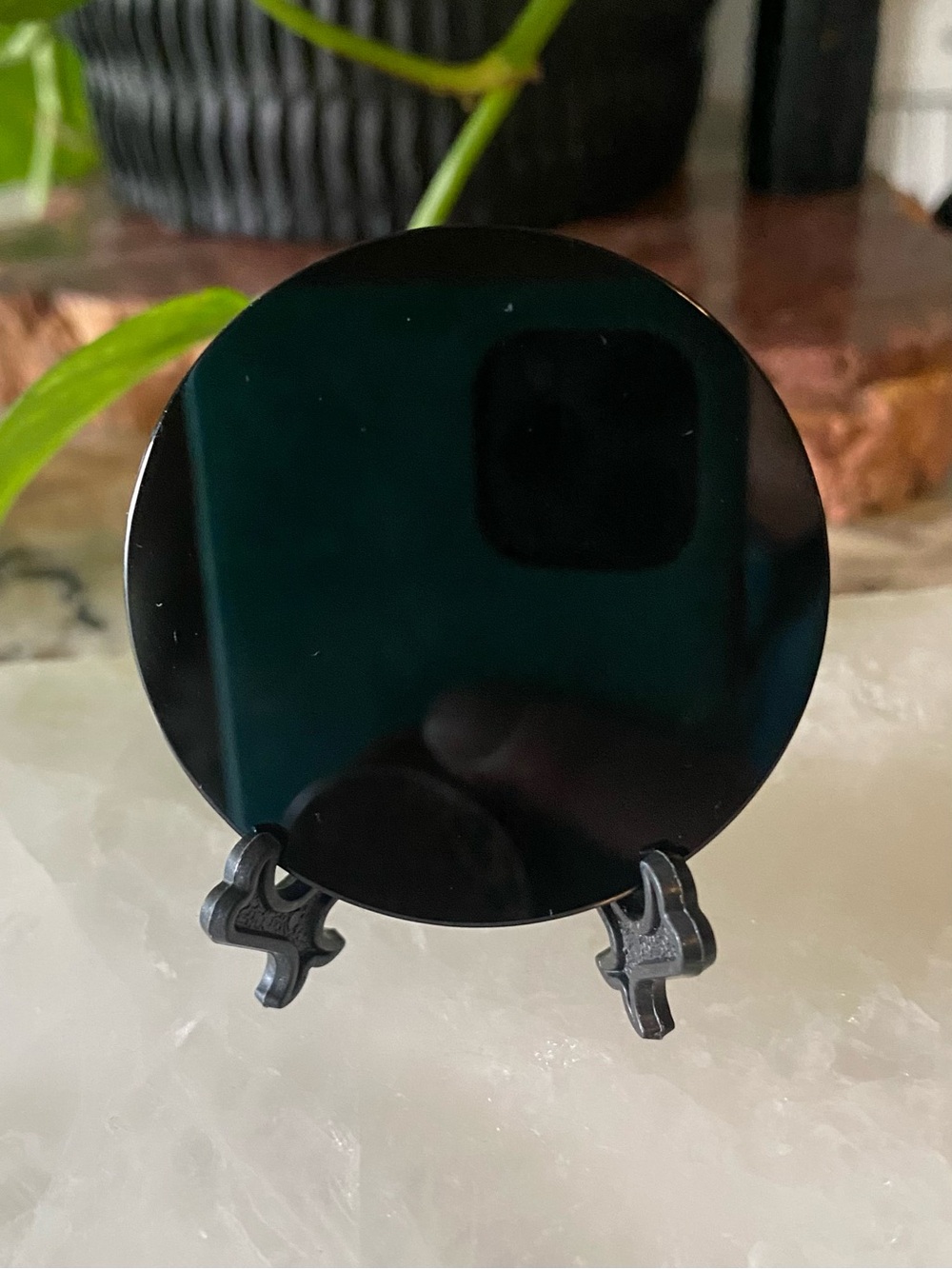 🖤🔮 Black Obsidian Scrying Mirror — 2 Inches 🔮🖤